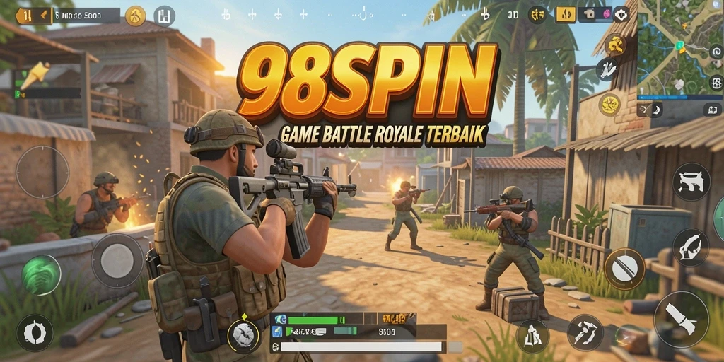 Tangkapan layar aksi seru dalam gameplay Battle Royale 98SPIN.