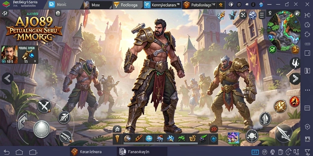 Screenshot AJO89 menampilkan aksi pertarungan seru dalam dunia MMORPG.
