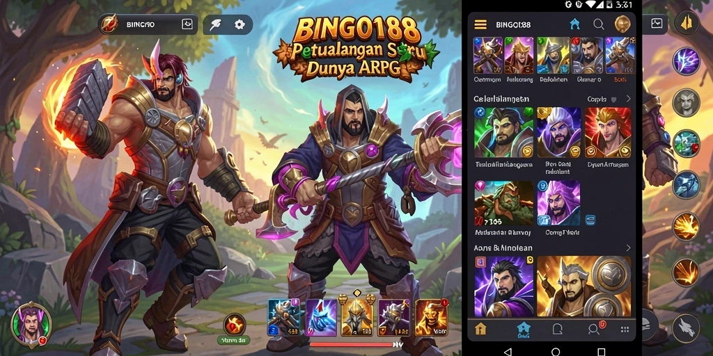 Tangkapan layar BINGO188 menunjukkan aksi seru di dalam game ARPG.
