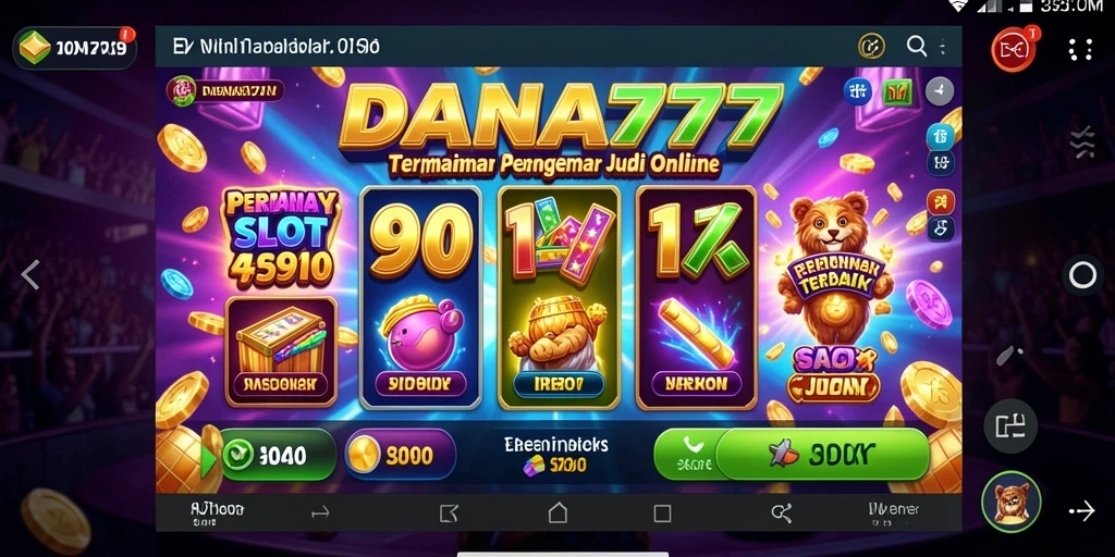 Tampilan gameplay Slot DANA777 yang menarik dan penuh warna.