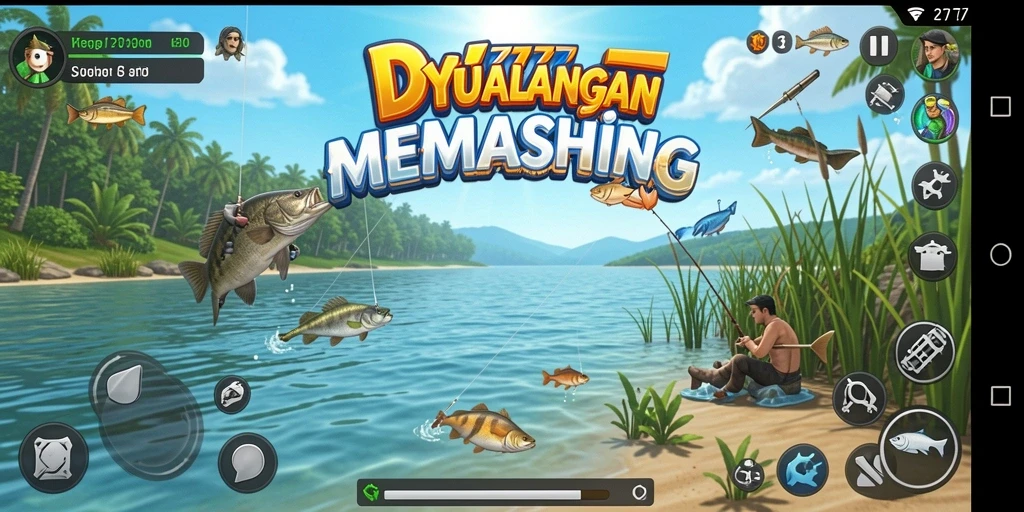 Gameplay seru dalam DY777 dengan berbagai jenis ikan untuk ditangkap.