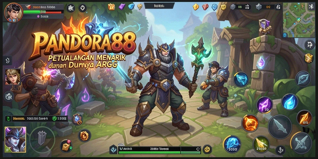 Screenshot utama PANDORA88 menampilkan aksi pertempuran yang intens dan karakter yang beragam.