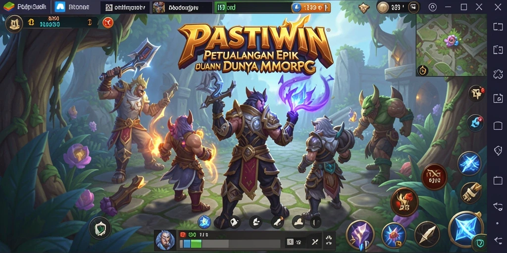 Tangkapan layar PASTIWIN menampilkan aksi pertempuran seru di dunia MMORPG.