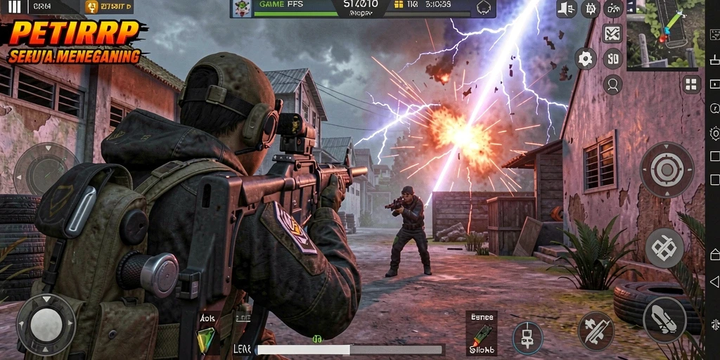 Tampilan gameplay <strong>PETIRRP</strong> yang menegangkan dan penuh aksi.