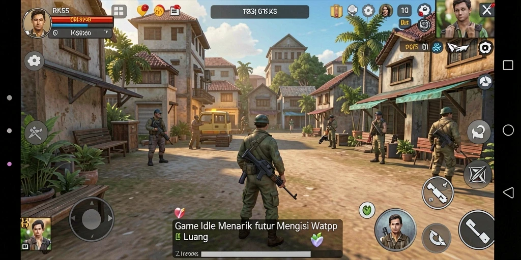 Tampilan gameplay RK55 yang menawan dan menarik untuk dimainkan.
