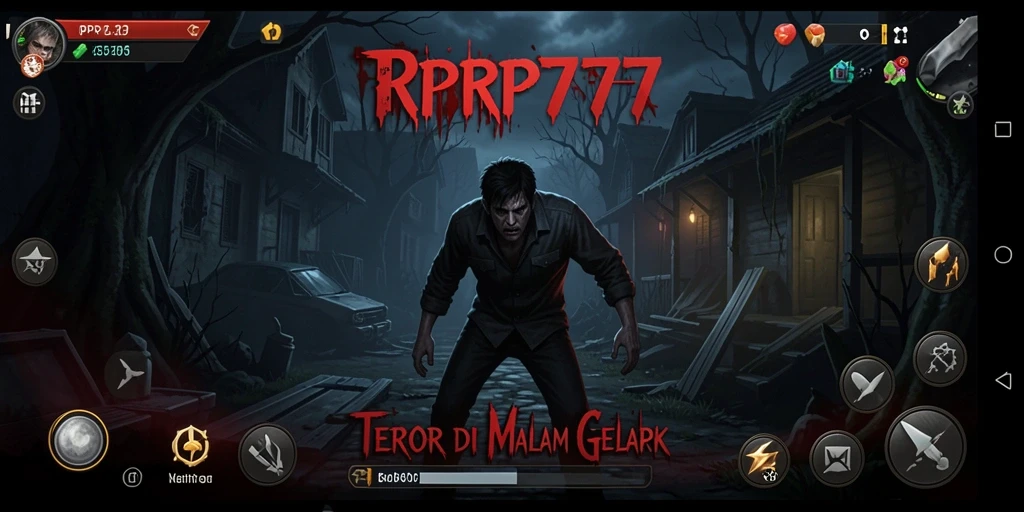 Gameplay Horror RPRP777 yang menegangkan dengan suasana mencekam.