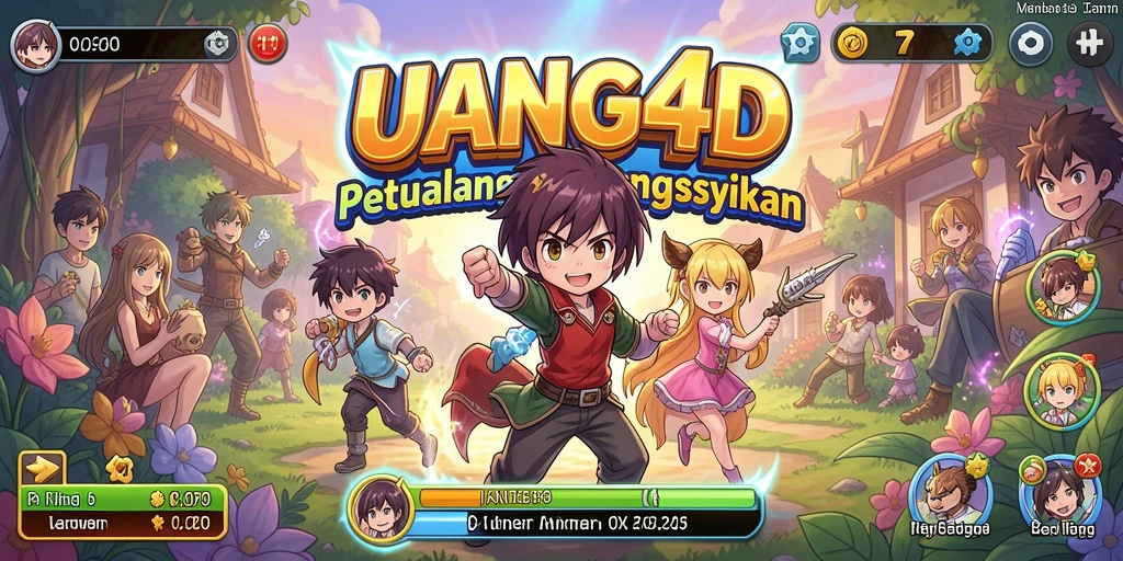Tampilan gameplay UANG4D yang menawan dengan karakter anime yang dinamis.