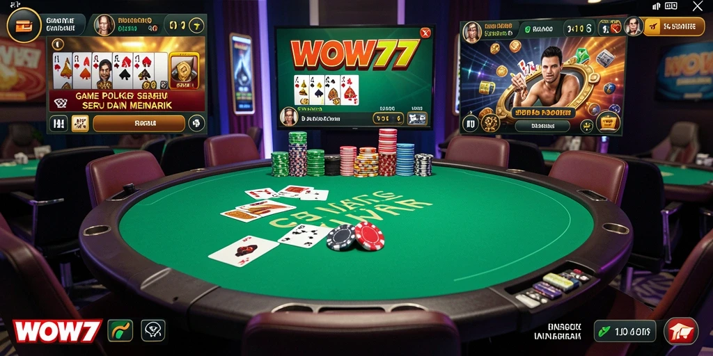 Tampilan menarik dari gameplay Poker di WOW77 dengan grafis yang memukau.
